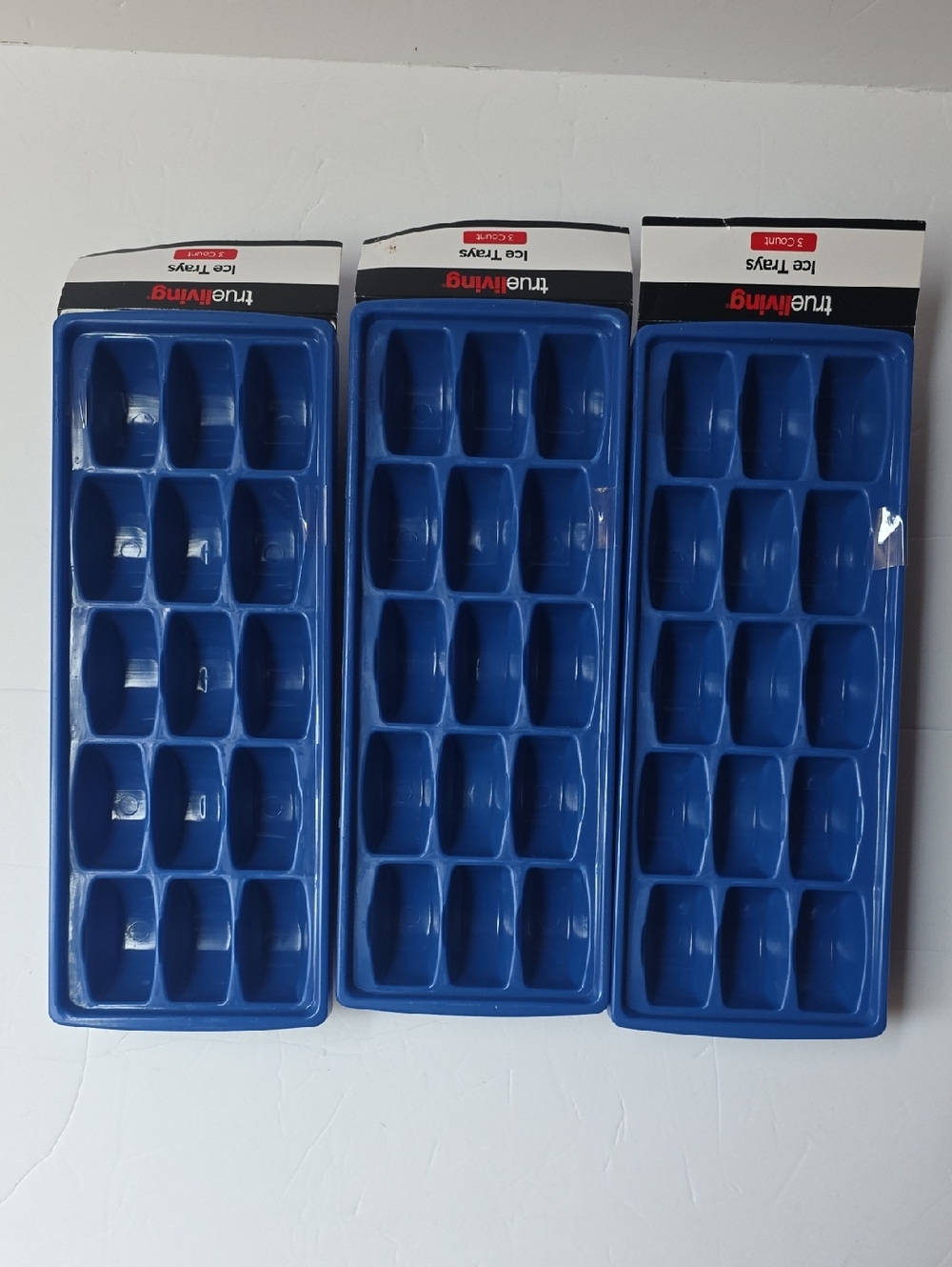 True Living Blue Plastic Ice Cube Trays 3ct - Set of 3